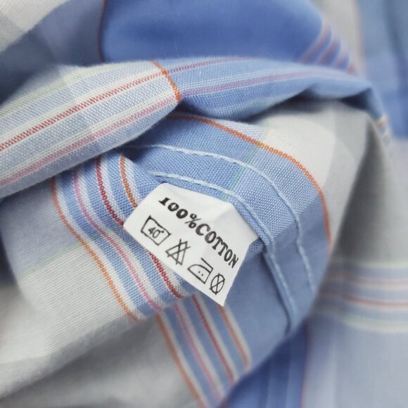 *RARE* Gianni Versace K2000 Plaid Shirt Mens XL Blue Grey - Picture 11 of 13